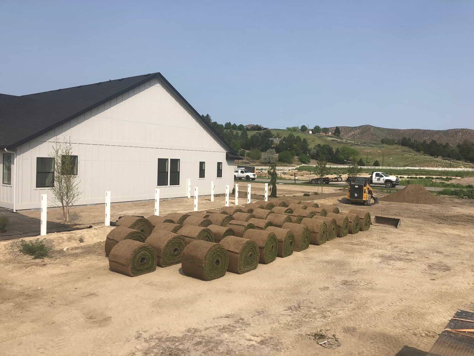 Big Rolls in front of house
