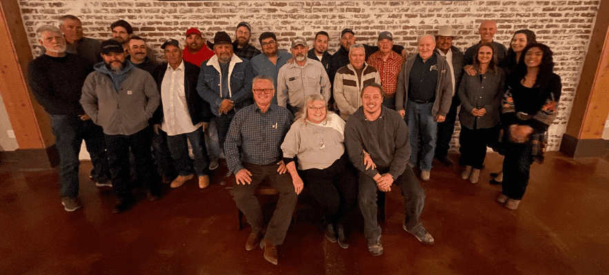 Employees at company party